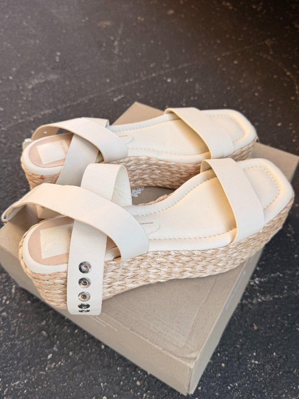 New Dolce Vita White Platform Sandals Women's Size 8